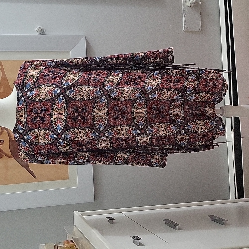 Fringe Printed Dress